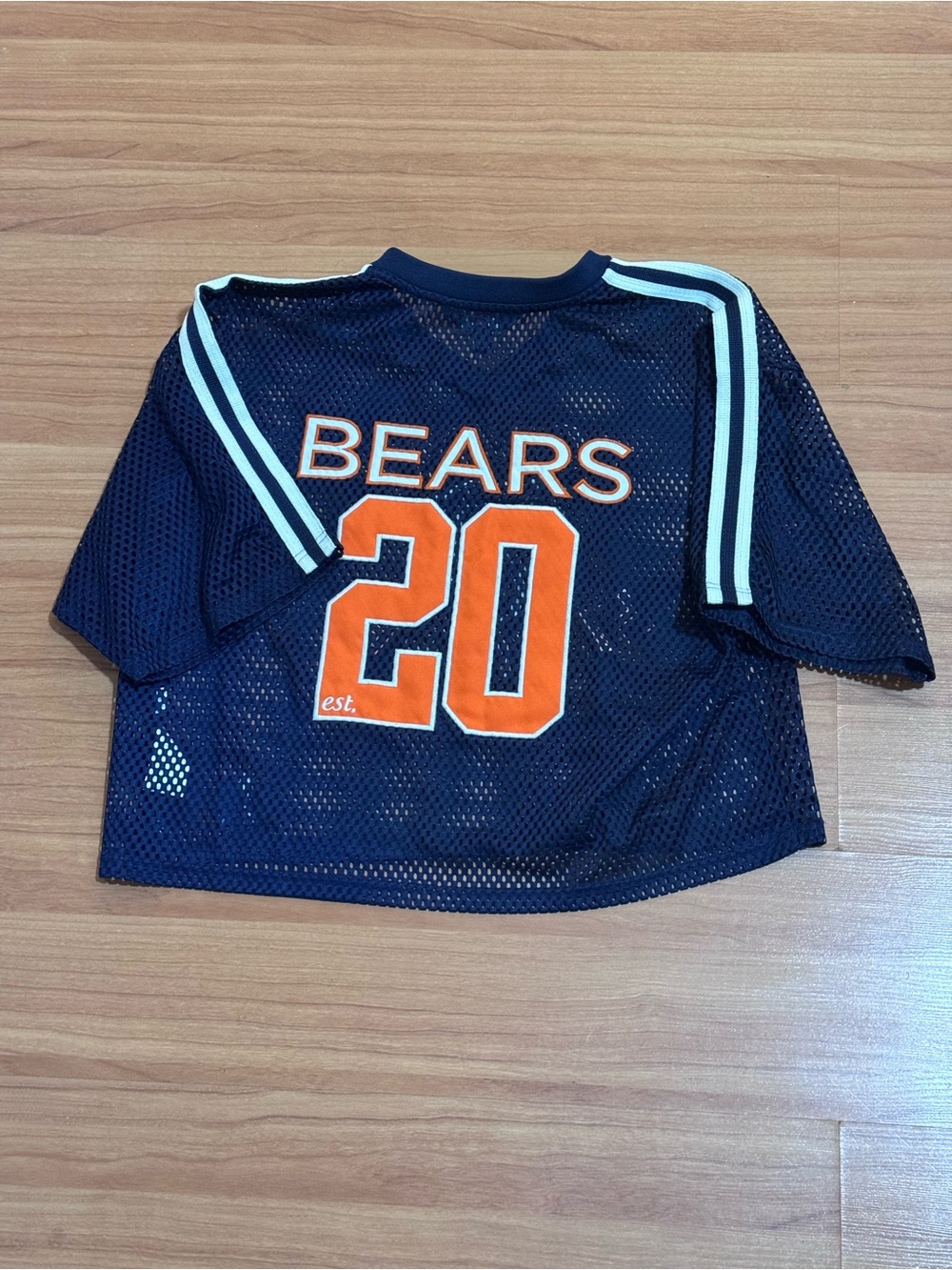Tommy Hilfiger NFL Chicago Bears Cropped Mesh Jersey XS Navy